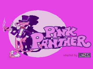 Pink Panther title screen for Amiga